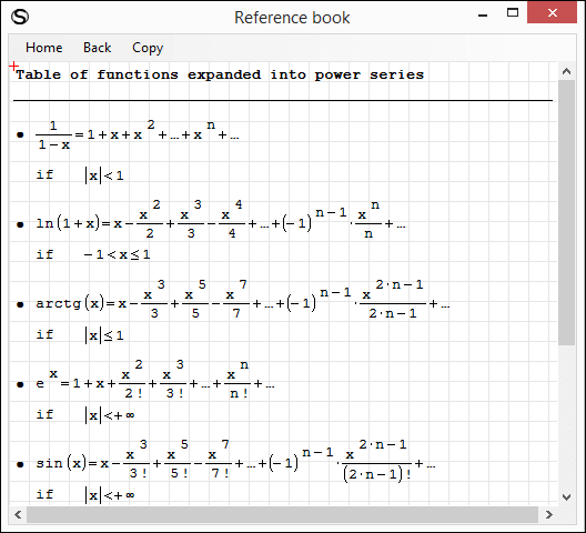 Opened math Reference Book