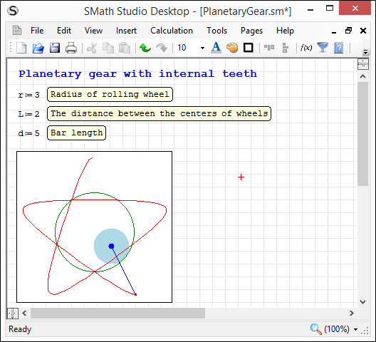 Example of animation on the Worksheet