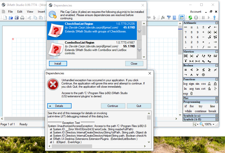 SMath Portable Install Error.gif